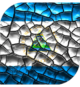 Carré Nicaragua Amériques Drapeaux 