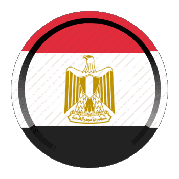 Round - Rings Egypt Africa Flags 