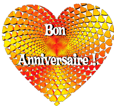 008 Coeur Bon Anniversaire French Messages 