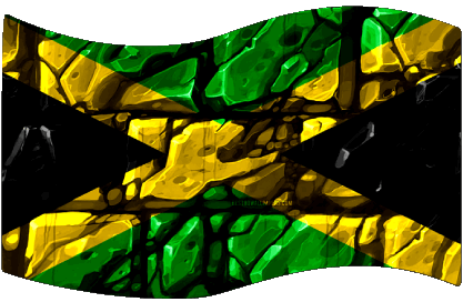 Rectangle Jamaica America Flags 