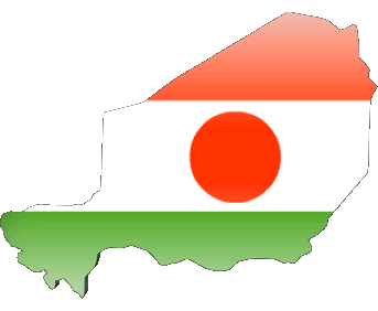 Carta Geografica Niger Africa Bandiere 