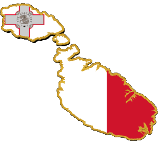 Carta Geografica Malta Europa Bandiere 