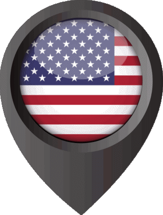 Standort-Pin U.S.A - National Amerika Fahnen 