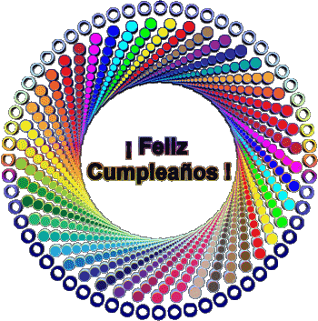 002 Fond Transparent Abstracto - Geométrico Feliz Cumpleaños Espagnol Messages 