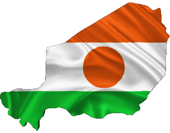 Map Niger Africa Flags 