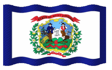 Ondulation Virginie-Occidentale U.S.A - Etats Amériques Drapeaux 