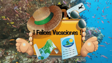 005 Fond Animé Felices Vacaciones Espagnol Messages 