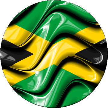 Round Jamaica America Flags 