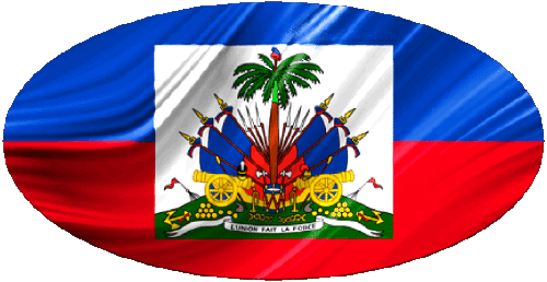 Oval Haiti Amerika Fahnen 