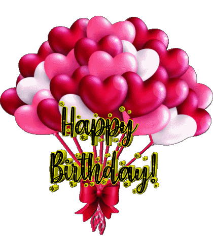 009 Balloons - Confetti Happy Birthday English Messages 