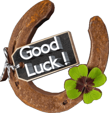 02 Sfondo trasparente Good Luck Inglese Messagi 