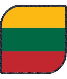 Quadrato Lituania Europa Bandiere 