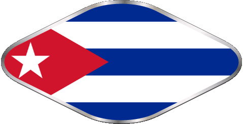 Ovale 02 Cuba Amériques Drapeaux 