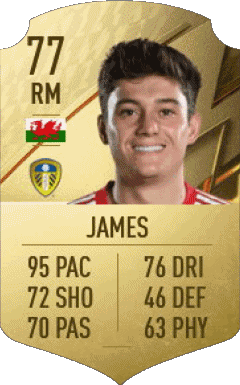 Daniel James Pays de Galles F I F A - Joueurs Cartes Jeux Vidéo Multi Média 