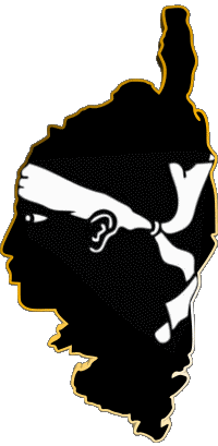 Map Corsica Regions France Flags 