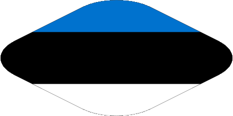 Ovale Estonie Europe Drapeaux 