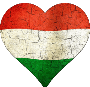 Heart Hungary Europe Flags 