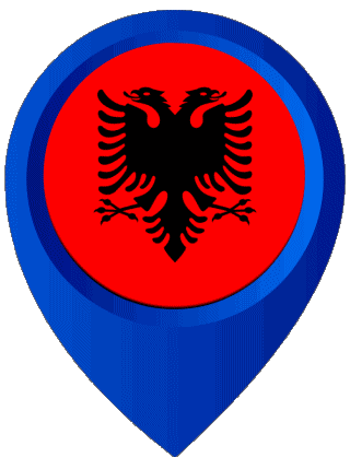 Epingle de Localisation Albanie Europe Drapeaux 