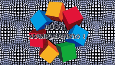 004 Animierter Hintergrund Astratto - Geometrico Buon Compleanno Italienisch Nachrichten 