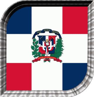 Plaza Dominikanische Republik Amerika Fahnen 