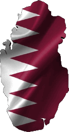 Carta Geografica Qatar Asia Bandiere 