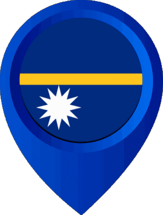 Standort-Pin Nauru Ozeanien Fahnen 