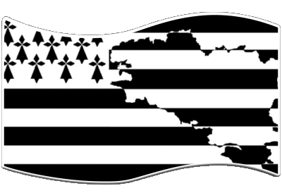 Rechteck Bretagne Regionen Frankreich Fahnen 