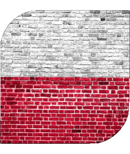 Square Poland Europe Flags 