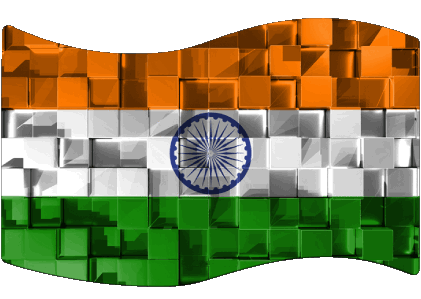 Rectángulo India Asia Banderas 