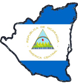 Carta Geografica Nicaragua America Bandiere 