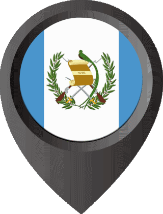 Epingle de Localisation Guatemala Amériques Drapeaux 