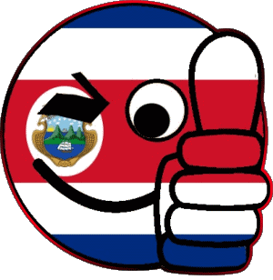 Smiley - OK Costa Rica Amériques Drapeaux 