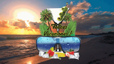 004 Fondo animado Felices Vacaciones Español Mensajes 