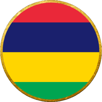 Runde Mauritius Afrika Fahnen 