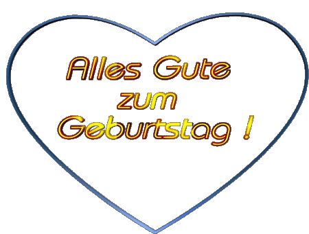 001 Herz Alles Gute zum Geburtstag Allemand Messages 