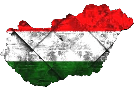 Karte Ungarn Europa Fahnen 