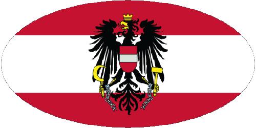Oval Austria Europe Flags 
