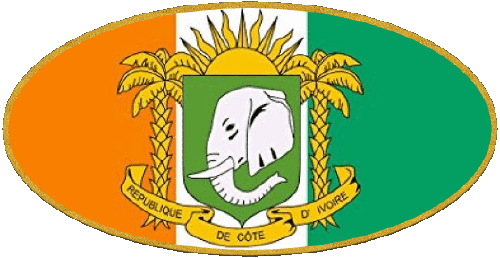 Oval 01 Ivory Coast Africa Flags 