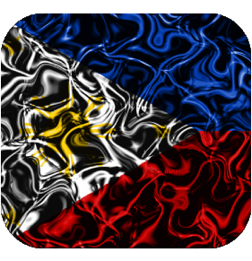 Quadrato Filippine Asia Bandiere 