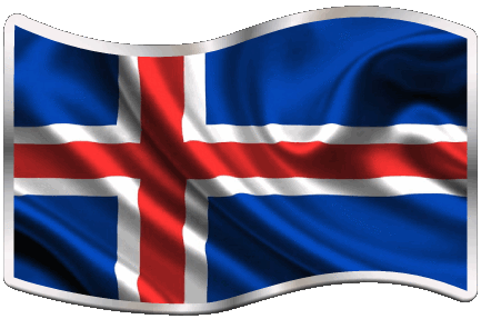 Rectangle Islande Europe Drapeaux 
