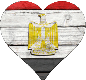 Coeur Egypte Afrique Drapeaux 