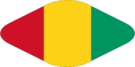 Ovale 02 Guinée Afrique Drapeaux 