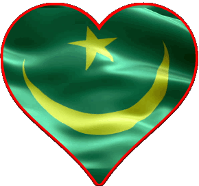 Coeur Mauritanie Afrique Drapeaux 