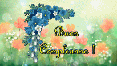 001 Sfondo animato Floreale Buon Compleanno Italiano Messagi 