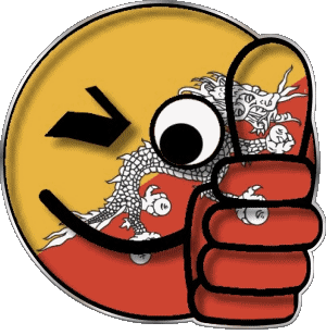 Smiley - OK Bután Asia Banderas 