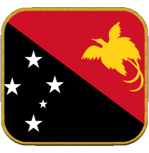 Square Papua New Guinea Oceania Flags 