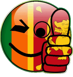 Smiley - OK Sri Lanka Asie Drapeaux 