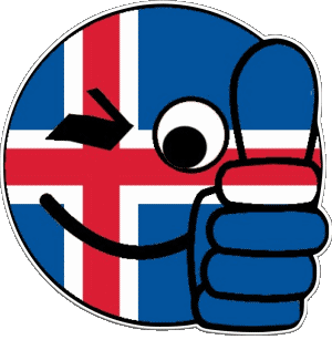 Smiley - OK Islandia Europa Banderas 