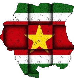 Mapa Surinam América Banderas 