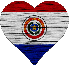 Cuore Paraguay America Bandiere 